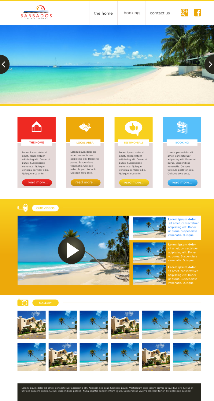Wordpress Design by Leunar for Barbados Holiday Lettings | Design #2184968