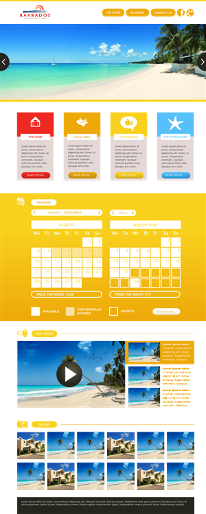 Wordpress Design by Leunar for Barbados Holiday Lettings | Design: #2187916
