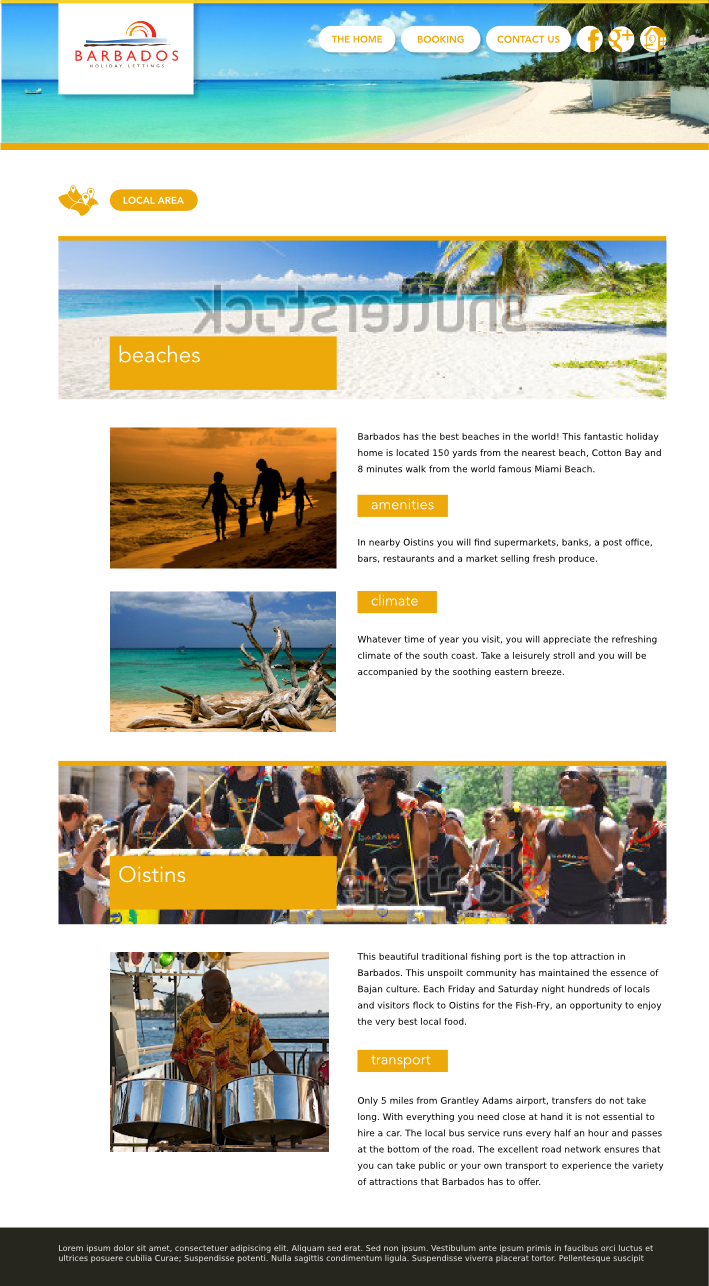 Wordpress Design by Leunar for Barbados Holiday Lettings | Design #2195632