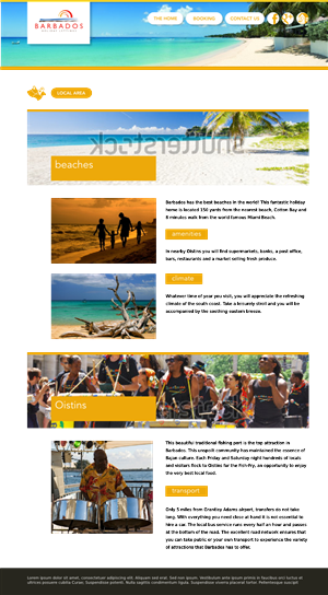 Wordpress Design by Leunar for Barbados Holiday Lettings | Design: #2195632