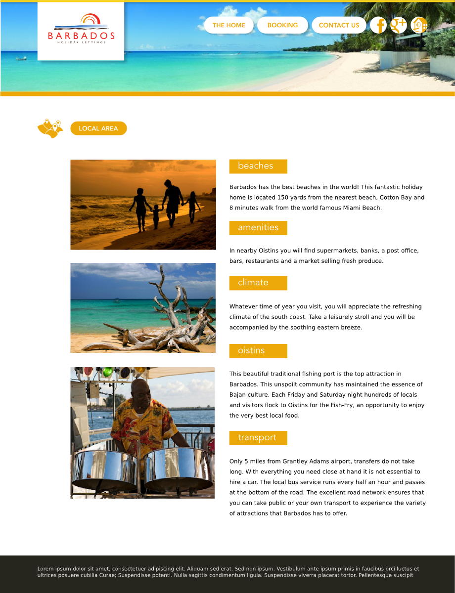Design Wordpress par Leunar pour Barbados Holiday Lettings | Design #2195641