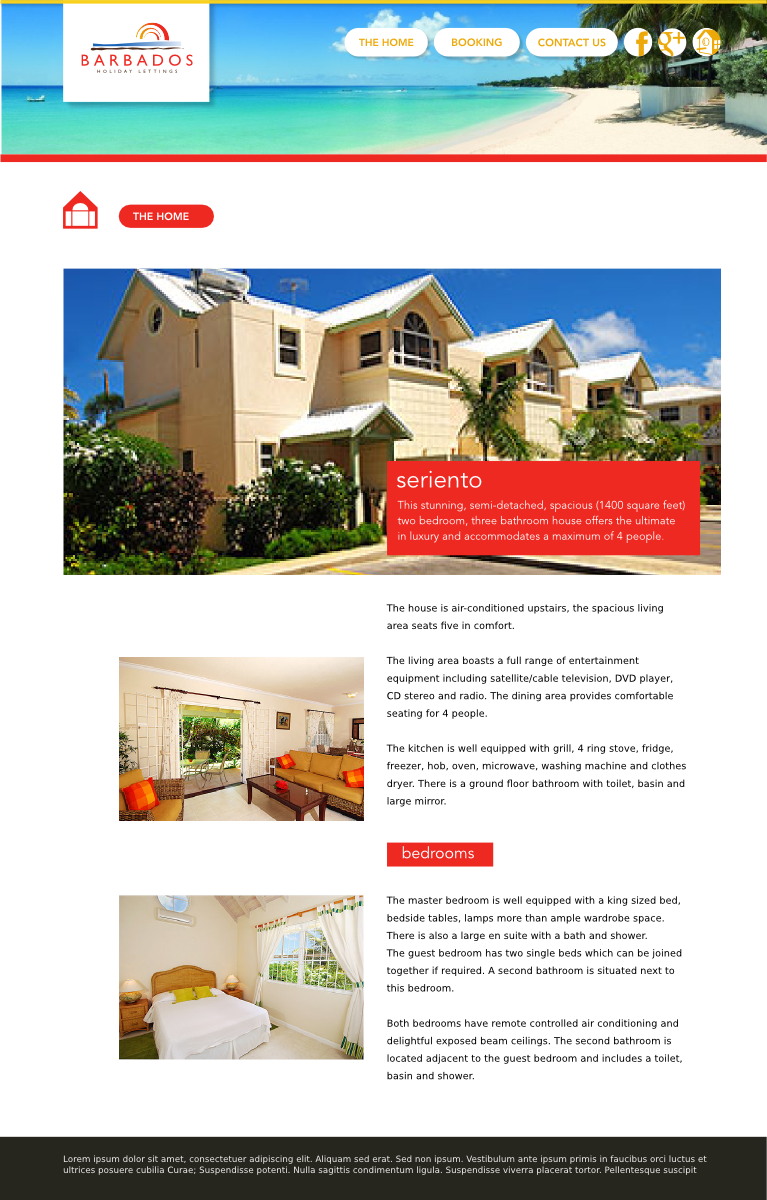 Wordpress Design by Leunar for Barbados Holiday Lettings | Design #2195648