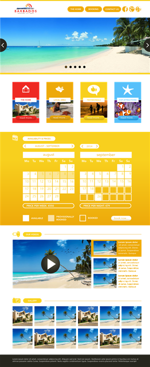 Wordpress Design by Leunar for Barbados Holiday Lettings | Design: #2218922