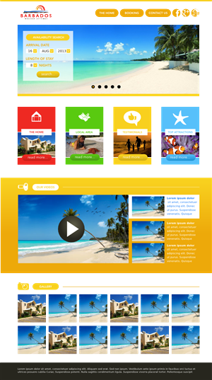Wordpress Design by Leunar for Barbados Holiday Lettings | Design: #2230581