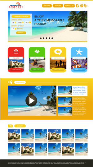 Wordpress Design by Leunar for Barbados Holiday Lettings | Design: #2230607