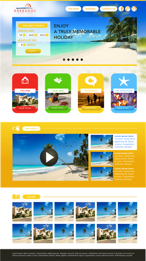 Vacation/Holiday Home Wordpress Website