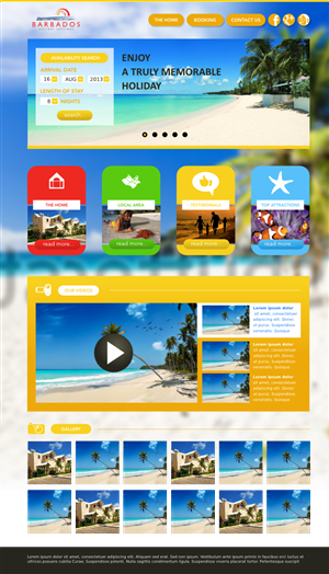 Wordpress Design by Leunar for Barbados Holiday Lettings | Design: #2252875