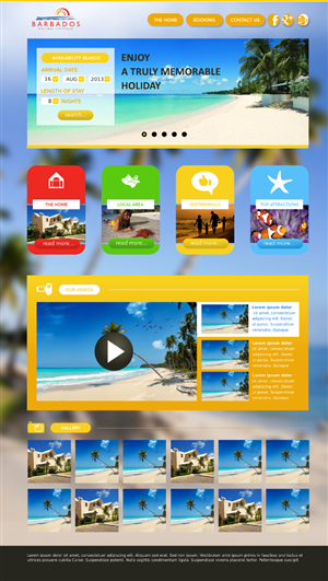 Wordpress Design by Leunar for Barbados Holiday Lettings | Design: #2257903
