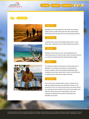 Wordpress Design by Leunar for Barbados Holiday Lettings | Design: #2257929