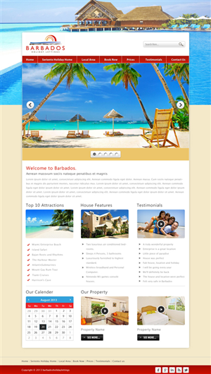 Wordpress Design by idesign for Barbados Holiday Lettings | Design: #2190929