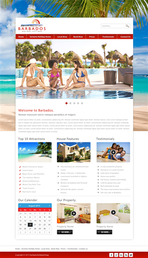 Wordpress Design by idesign for Barbados Holiday Lettings | Design #2216502