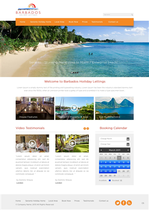 Wordpress Design by pb for Barbados Holiday Lettings | Design: #2179664