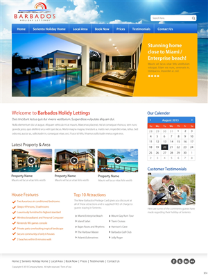 Wordpress Design by pb for Barbados Holiday Lettings | Design: #2179668