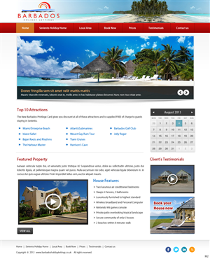 Wordpress Design by pb for Barbados Holiday Lettings | Design: #2179676