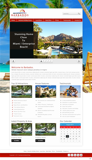 Wordpress Design by pb for Barbados Holiday Lettings | Design: #2184510