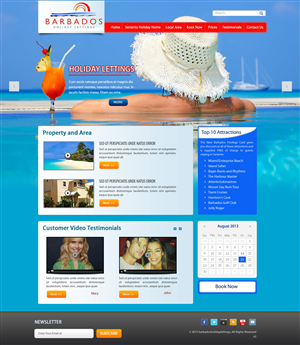 Wordpress Design by pb for Barbados Holiday Lettings | Design: #2184511