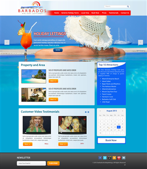 Wordpress Design by pb for Barbados Holiday Lettings | Design: #2189511