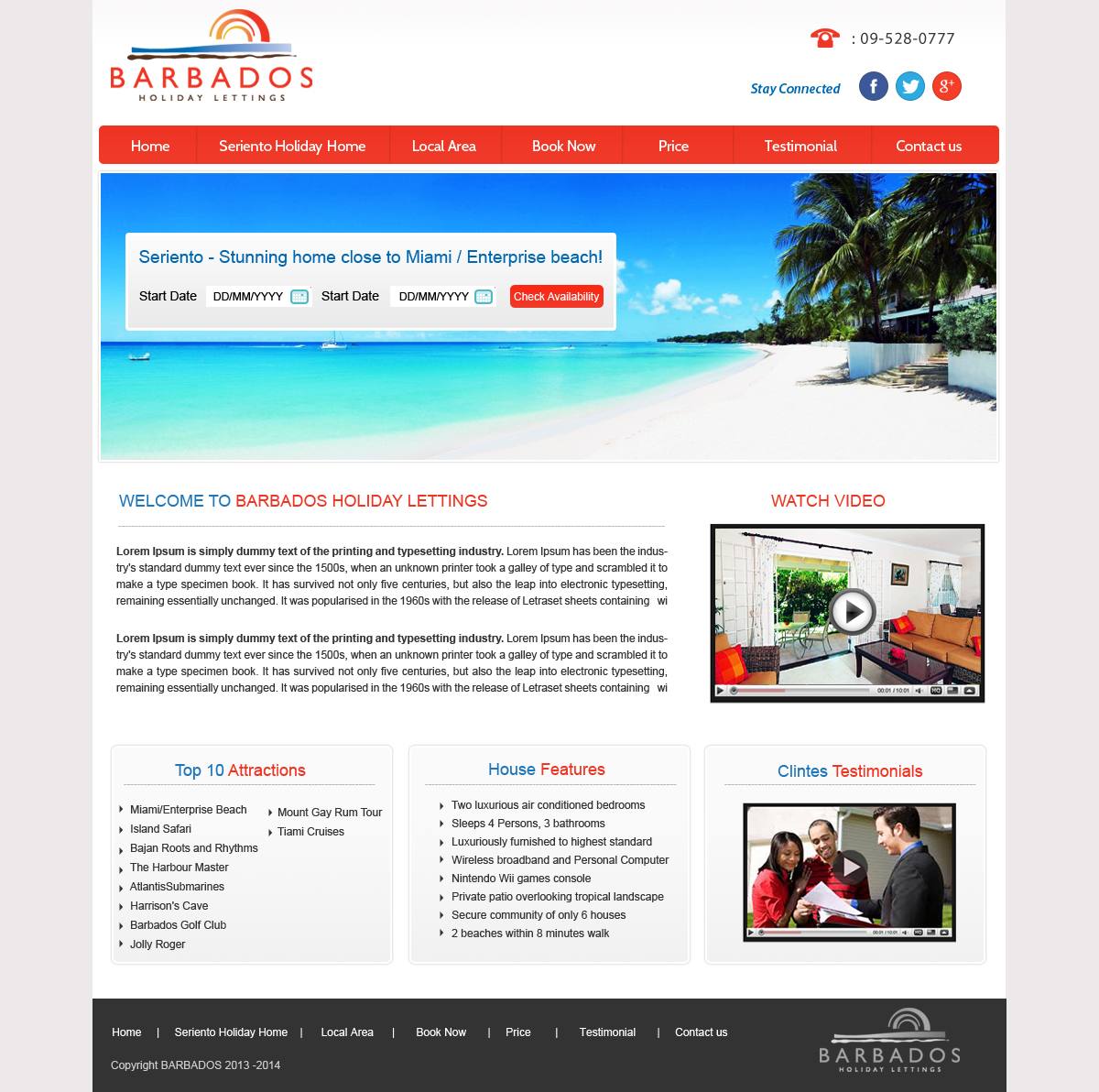 Design Wordpress par Creative X Designs pour Barbados Holiday Lettings | Design #2184823