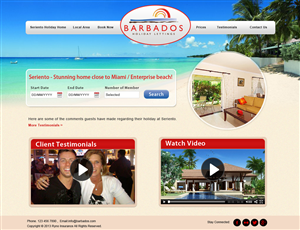 Wordpress Design by Creative X Designs for Barbados Holiday Lettings | Design: #2195004