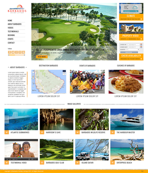 Wordpress Design by Da Miracle for Barbados Holiday Lettings | Design: #2208447