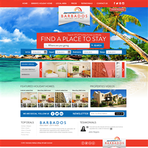 Wordpress Design by Behriatech for Barbados Holiday Lettings | Design #2209977