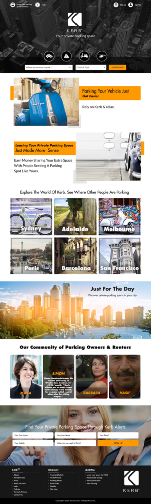Design a sleek website for a Global parking app | Web Design by Sbss