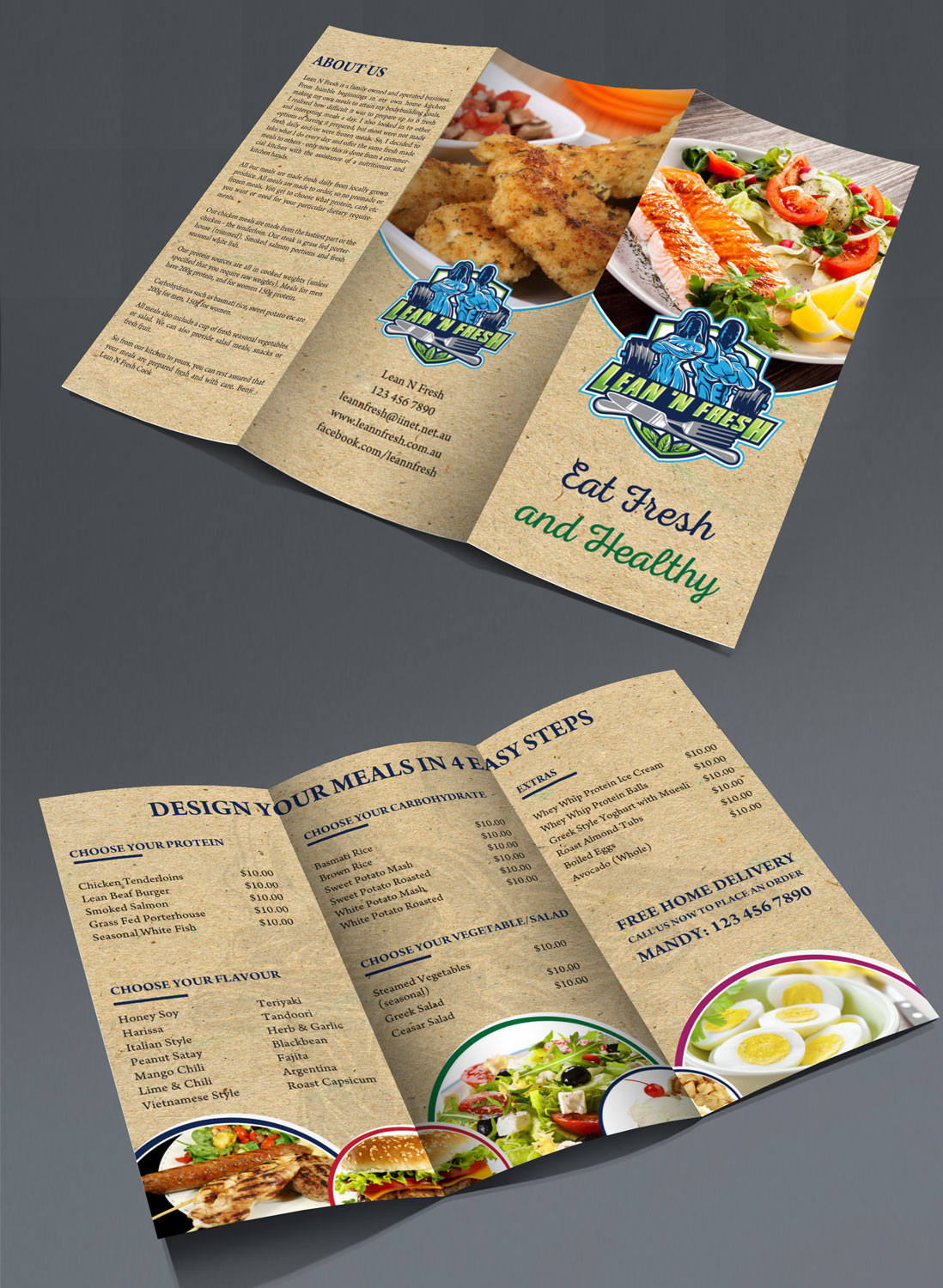 Menu Design by pivotaldesign.biz for Lean n fresh  | Design #10310911