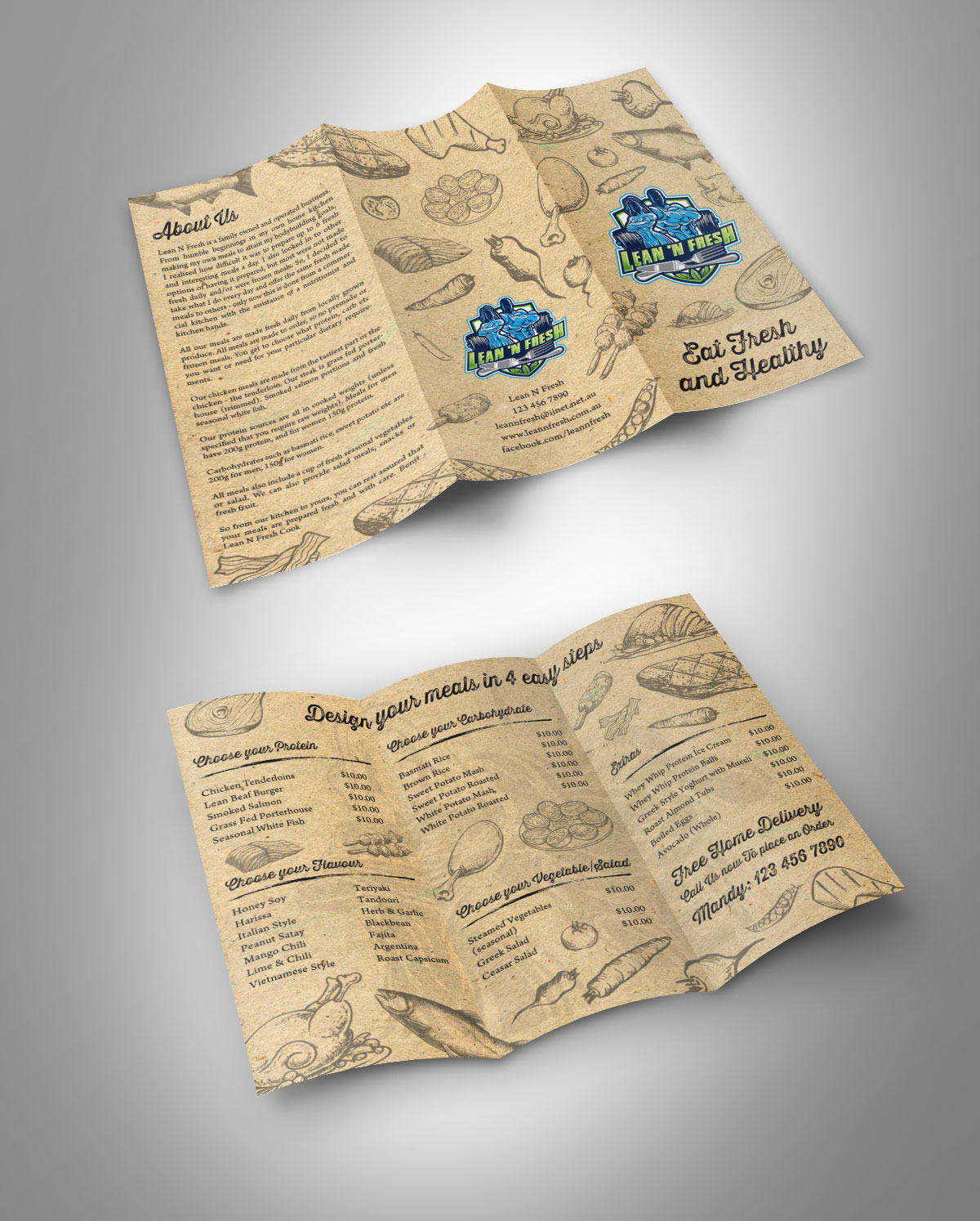 Design de Menu par pivotaldesign.biz pour Lean n fresh  | Design #10341421