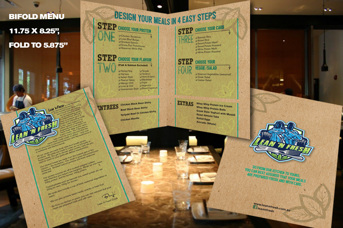 Menu Design by iD_intelligentDesign for Lean n fresh  | Design #10317611