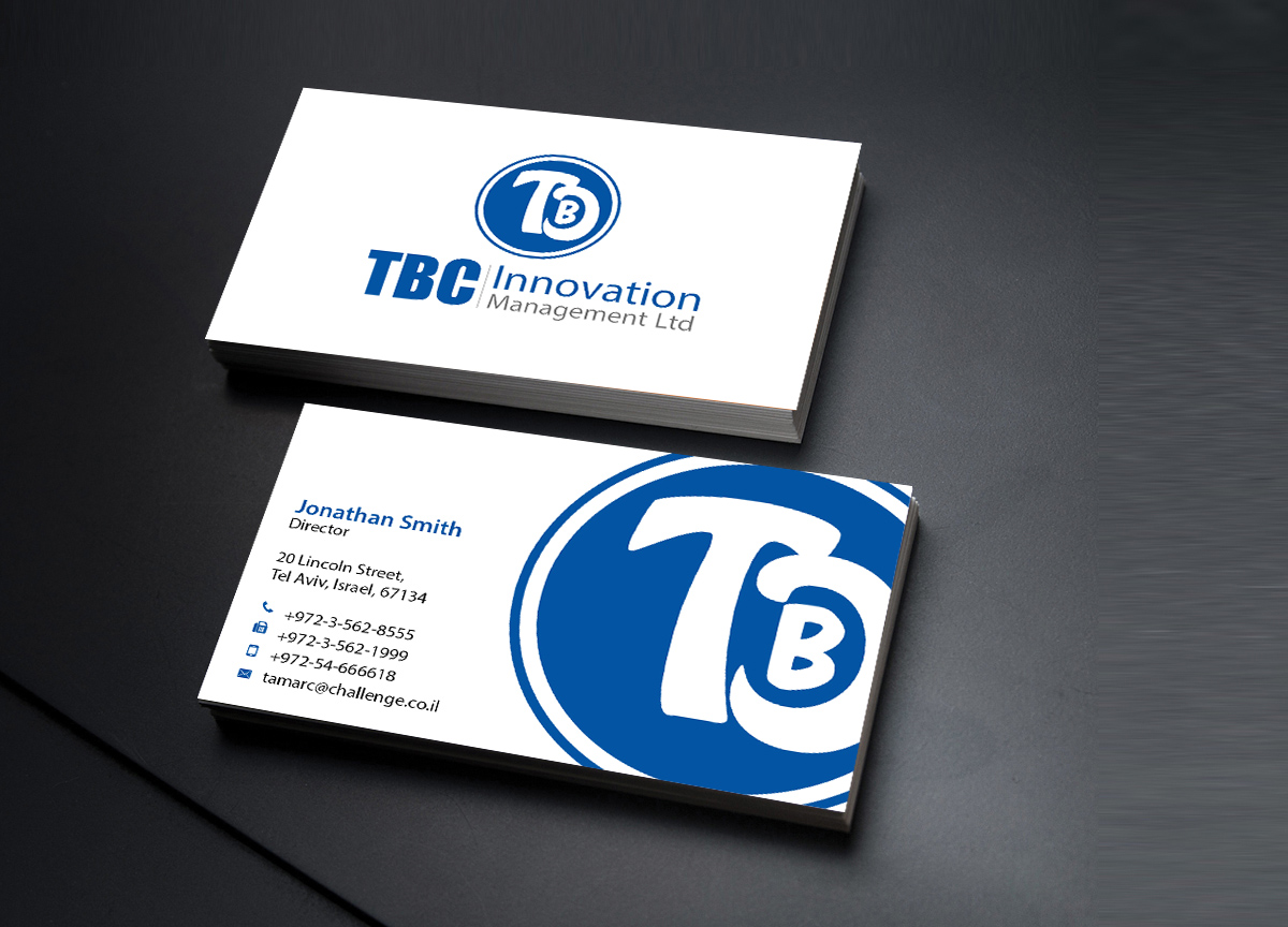 Business Card Design by Creations Box 2015 for TBC Innovation Management Inc. | Design #10325156