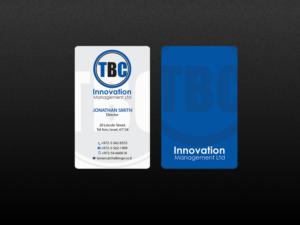 Business Card Design by Creations Box 2015 for TBC Innovation Management Inc. | Design: #10325184
