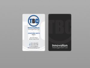 Design de Carte de Visite par Creations Box 2015 pour TBC Innovation Management Inc. | Design : #10325192