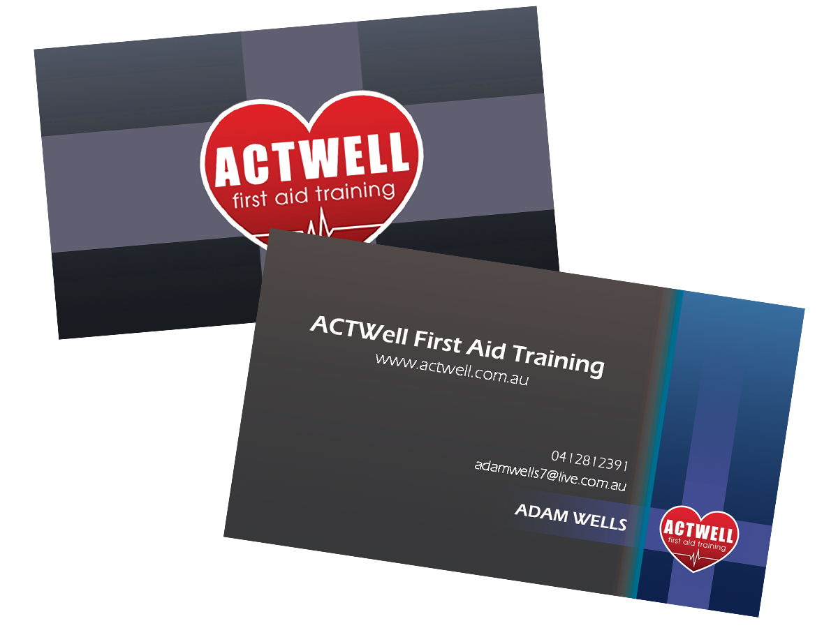 Business Card Design by Silvanne for ACTWell First Aid Training | Design #2174217