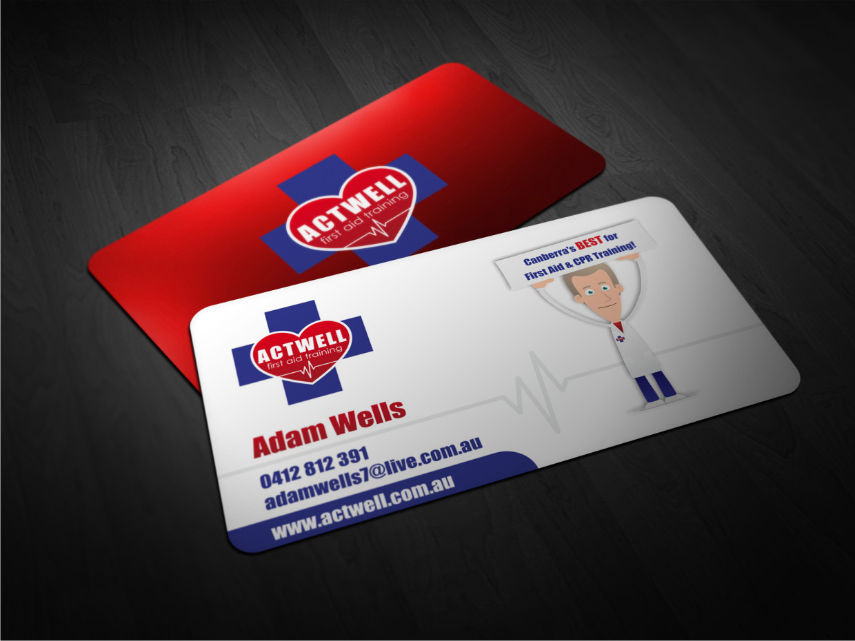 Business Card Design by Atvento Graphics for ACTWell First Aid Training | Design #2177444