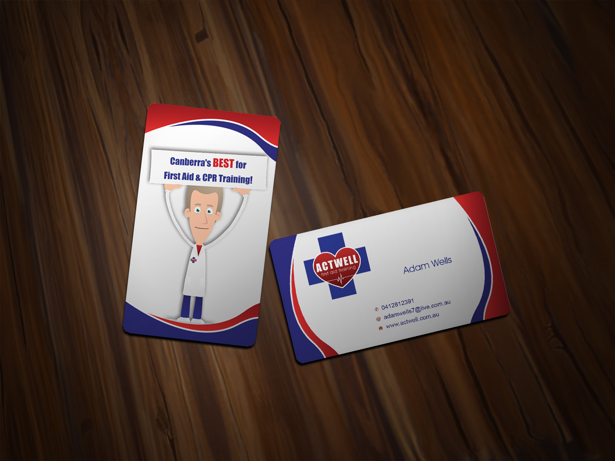 Visitenkarten-Design von Scorpius design für ACTWell First Aid Training | Design #2187028