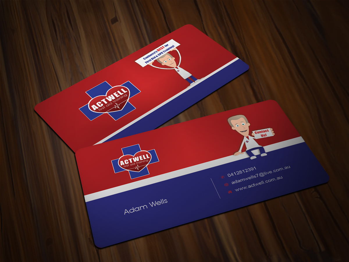 Visitenkarten-Design von Scorpius design für ACTWell First Aid Training | Design #2208035
