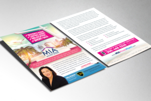 Real Estate Broker Introctory Flyer--About Mia Moves Miami | Flyer Design by Brian Ellis