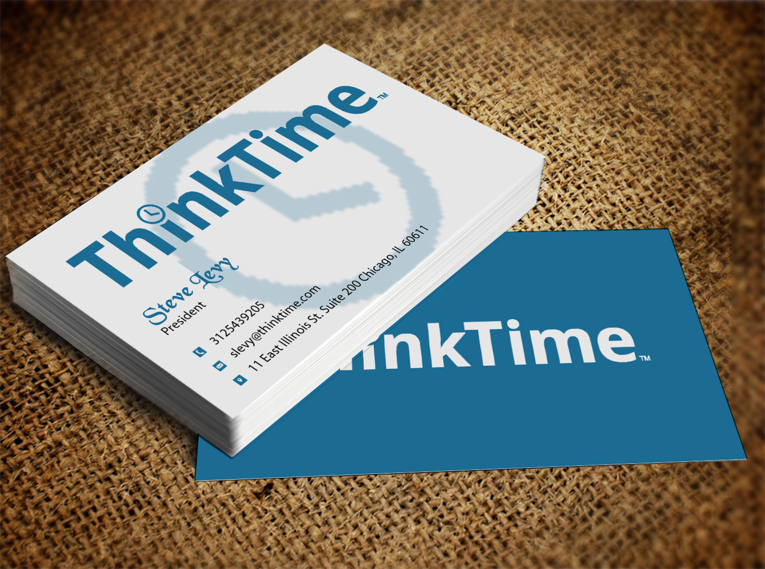 Business Card Design by Lanka Ama for ThinkTime  | Design #10302622