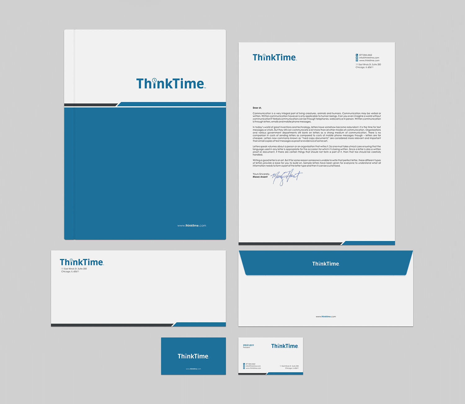 Business Card Design by logodentity for ThinkTime  | Design #10300381