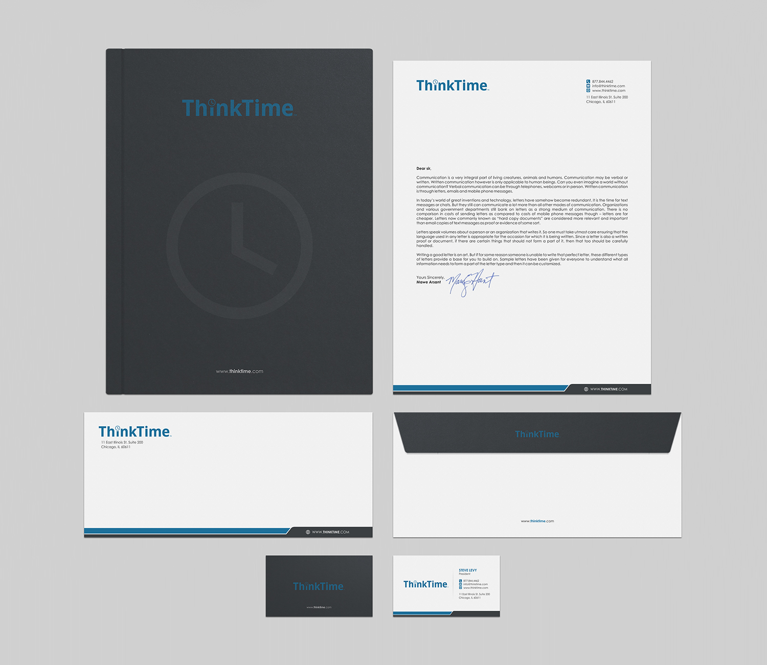 Business Card Design by logodentity for ThinkTime  | Design #10300789