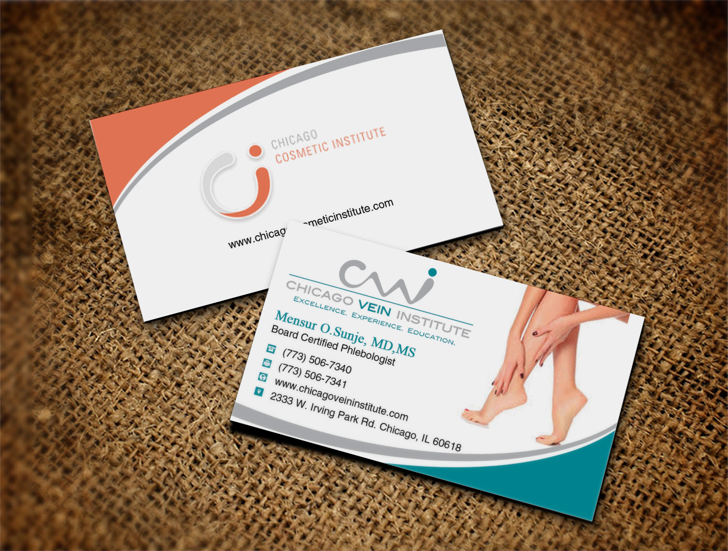 Business Card Design by Lanka Ama for Chicago Vein Institute | Design #10302652