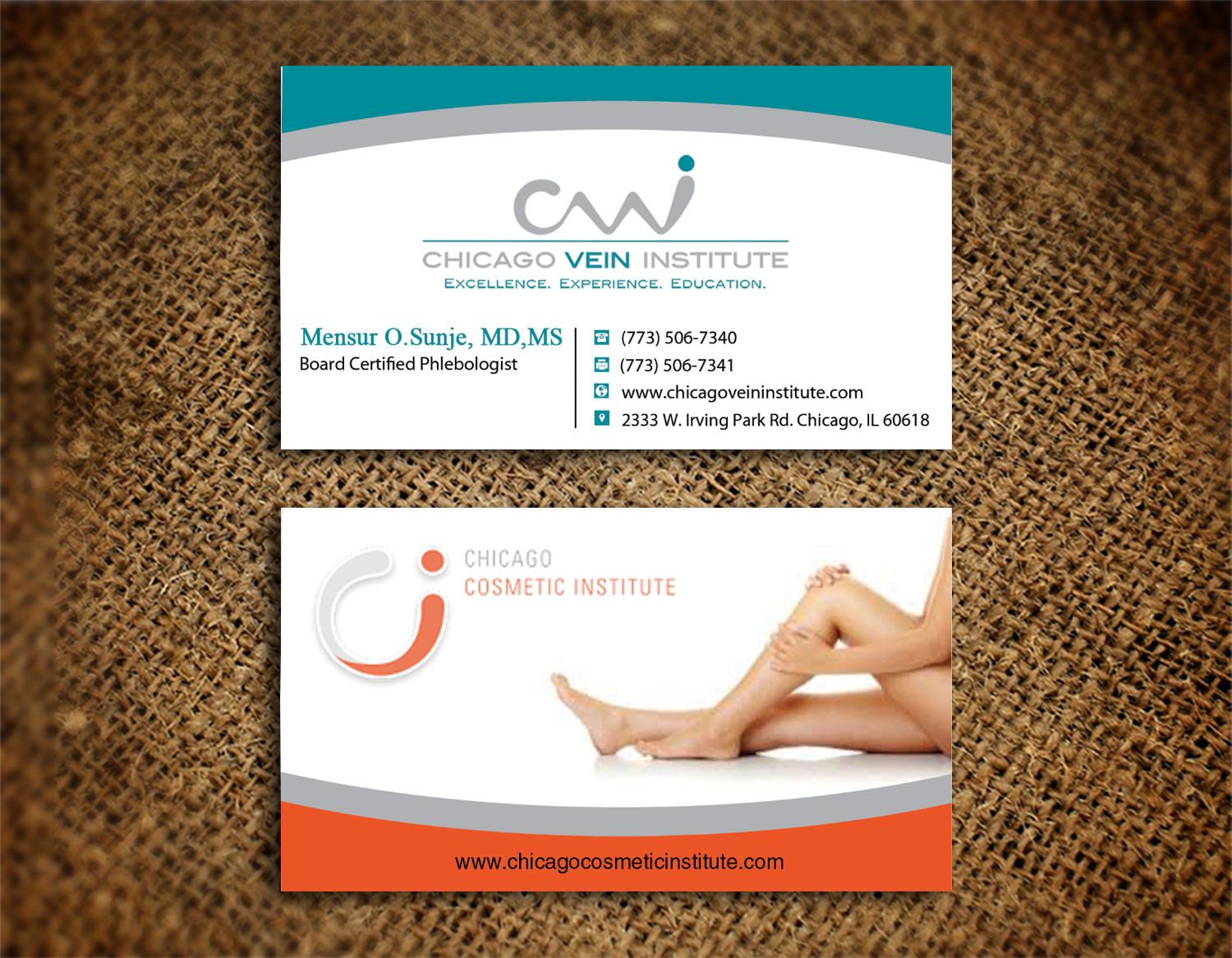 Business Card Design by Lanka Ama for Chicago Vein Institute | Design #10302653