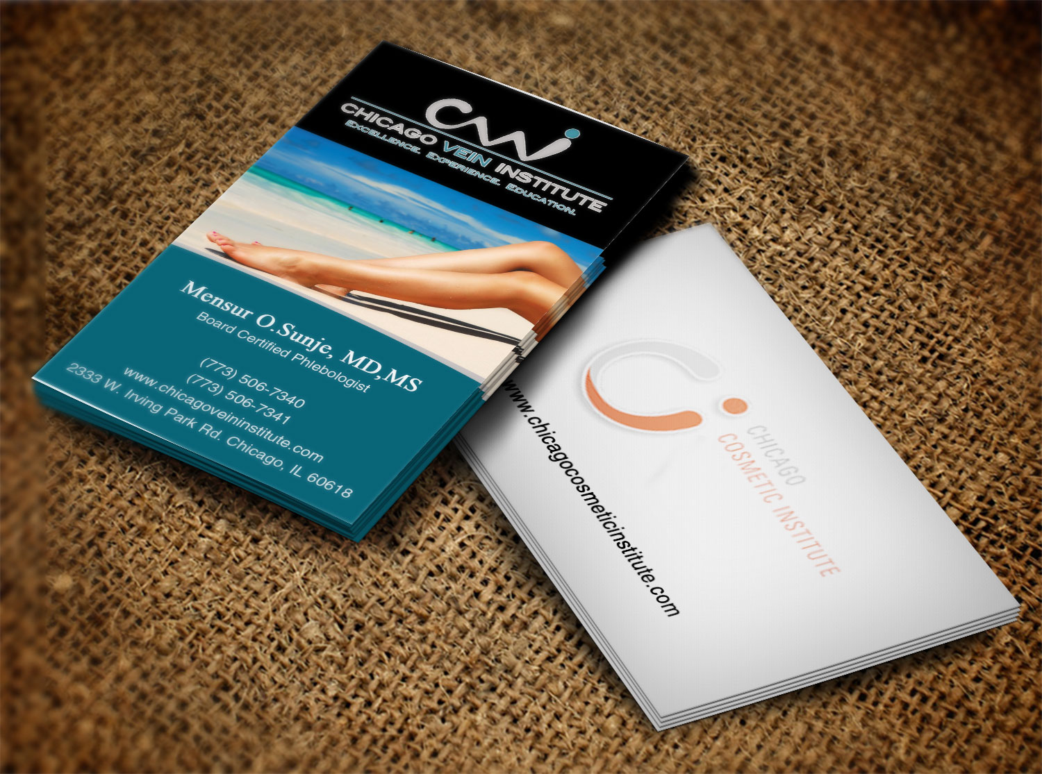 Business Card Design by Lanka Ama for Chicago Vein Institute | Design #10302654