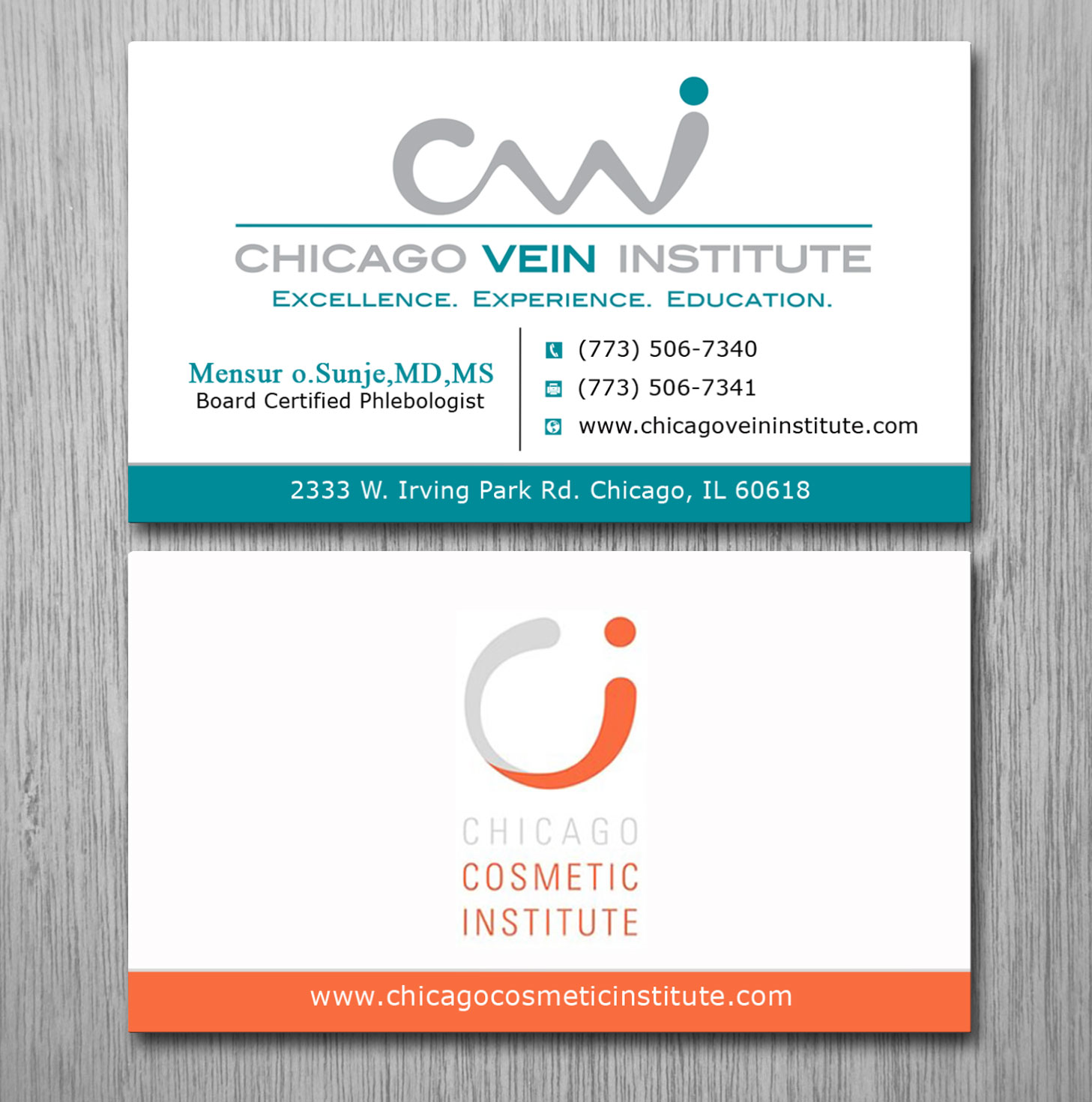 Business Card Design by Lanka Ama for Chicago Vein Institute | Design #10302664