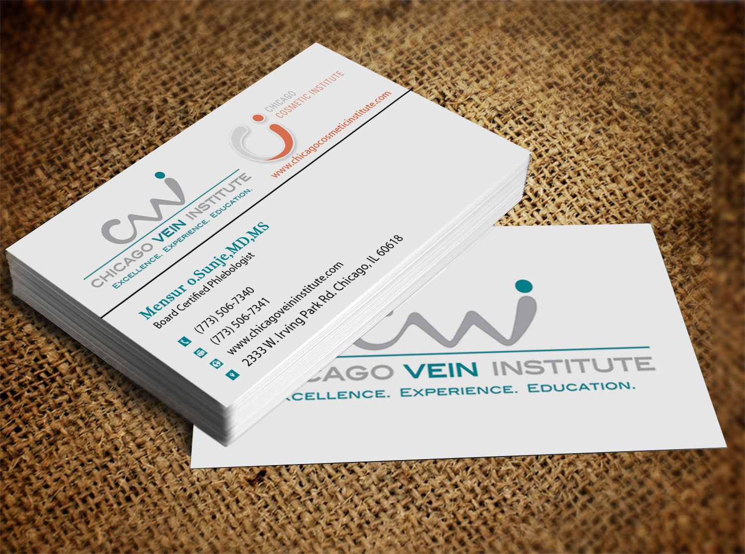 Business Card Design by Lanka Ama for Chicago Vein Institute | Design #10302665