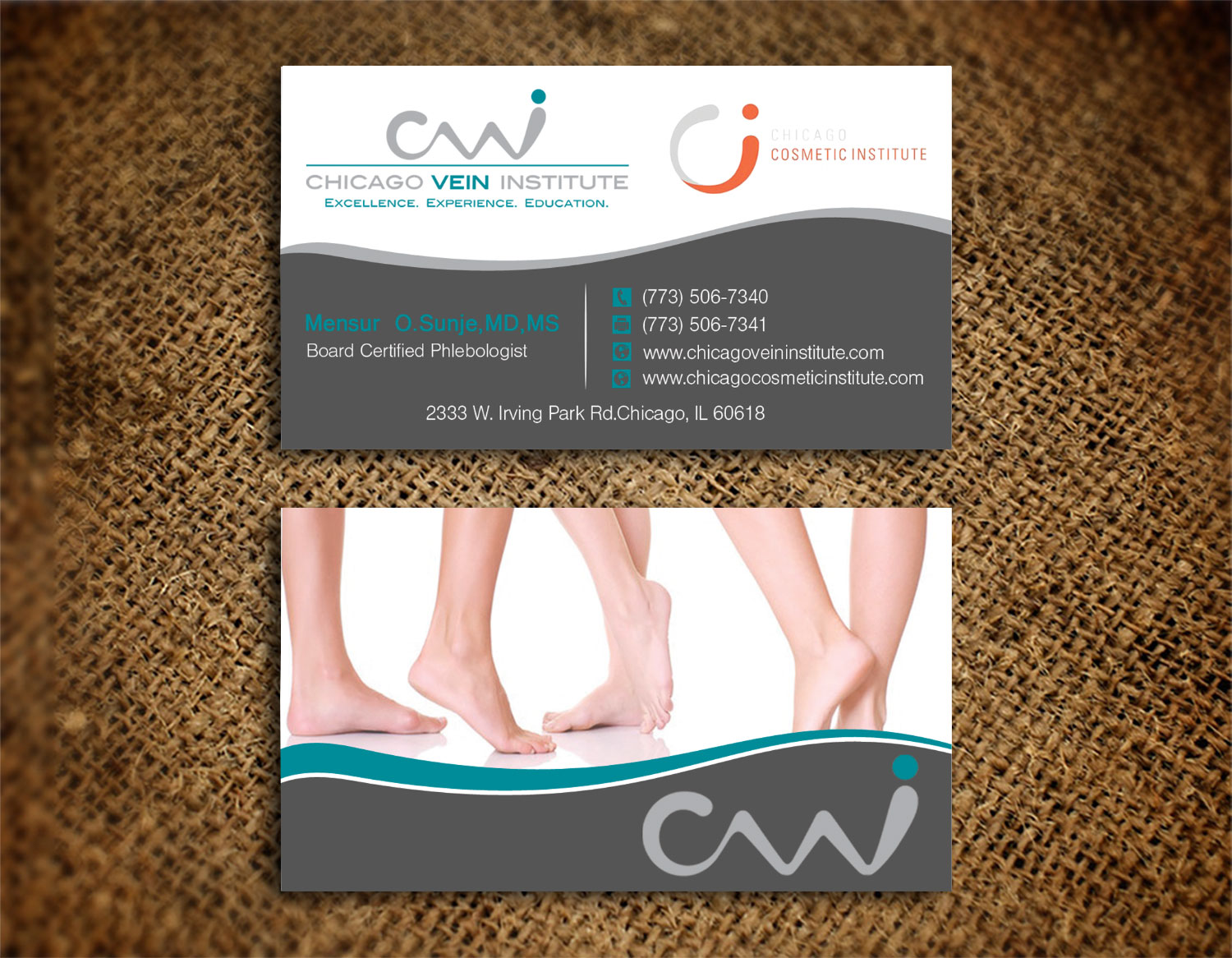 Business Card Design by Lanka Ama for Chicago Vein Institute | Design #10302677
