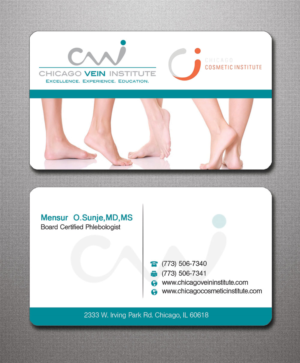 Business Card Design by Lanka Ama for Chicago Vein Institute | Design: #10302678