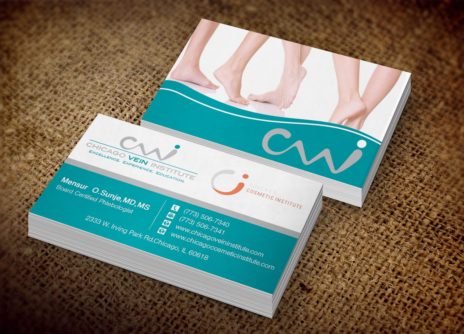 Business Card Design by Lanka Ama for Chicago Vein Institute | Design #10302680