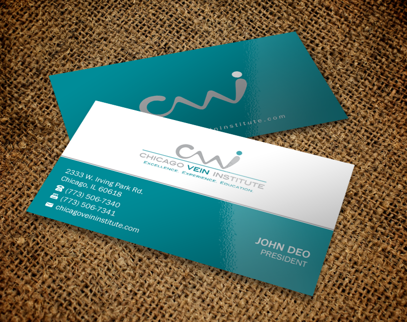 Business Card Design by Brand aid for Chicago Vein Institute | Design #10299004