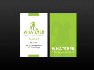 Business Card Design by Creations Box 2015 for Whatever Property Maintenance  | Design: #10325261
